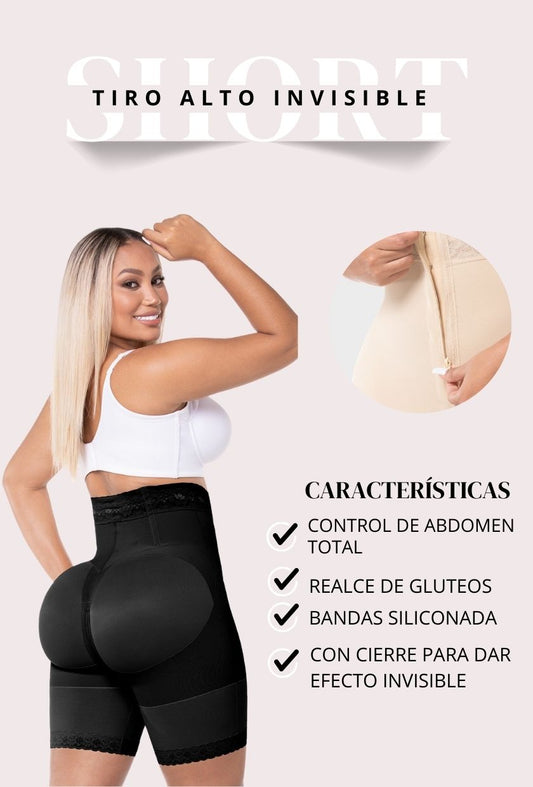 Faja short invisible tiro alto